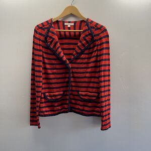 Cabi Jacket Women’s Size M Nautical Striped Blazer Knit